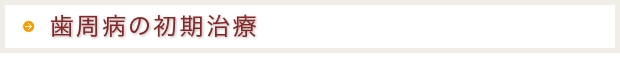 歯周病の初期治療