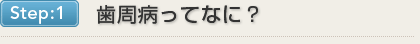 ステップ1　歯周病ってなに？